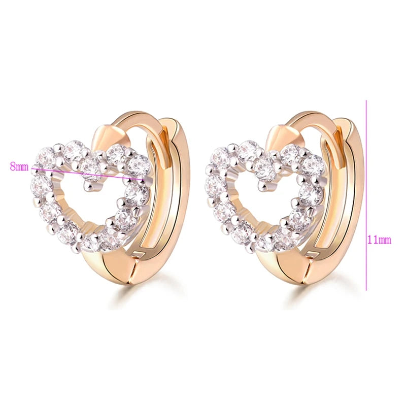 Brand Crystal CZ Cubic CC Hoop Earrings For Women Brincos Bijoux Gold Color Zirconia Earings Fashion Jewerly 4E40