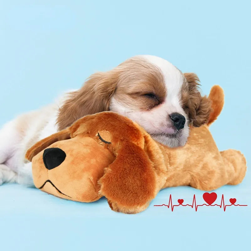 Pet Heartbeat Puppy Behavioral Training Dog Plush Pet Comfortable Snuggle Anxiety Relief Sleep Aid Doll Durable