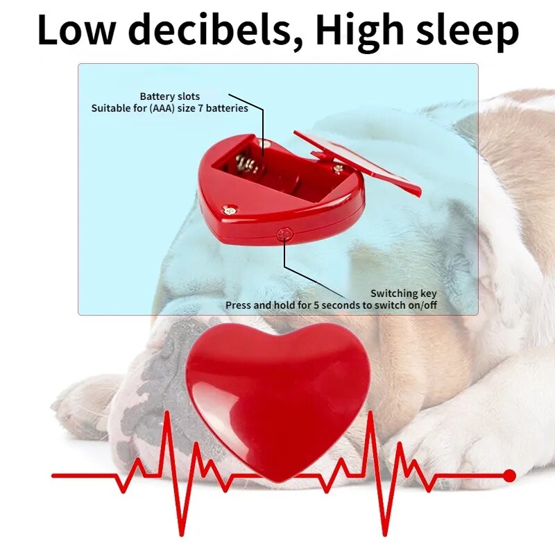 Pet Heartbeat Puppy Behavioral Training Dog Plush Pet Comfortable Snuggle Anxiety Relief Sleep Aid Doll Durable