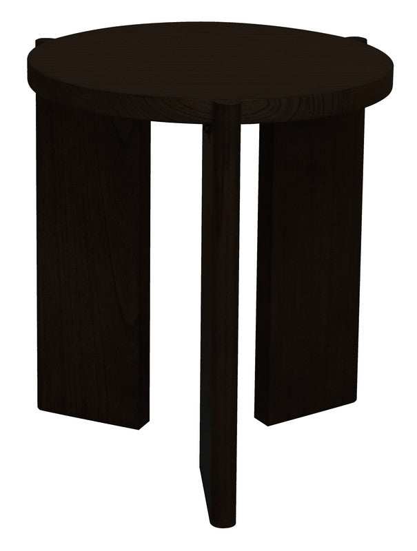 Apollo Round Solid Timber Side Table (Black)