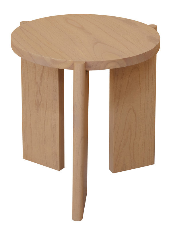 Apollo Round Solid Timber Side Table (Natural)