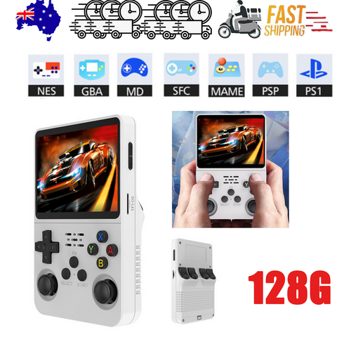 White Portable  Retro Handheld Game Console 128GB 10000+ Games Retro Handheld Games