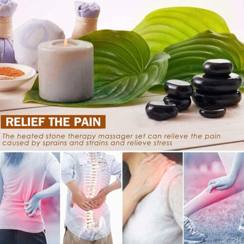 16 Pcs Hot Massage Basalt Stone Volcanic Stones Kit Rock SPA Oiled Massager Salon