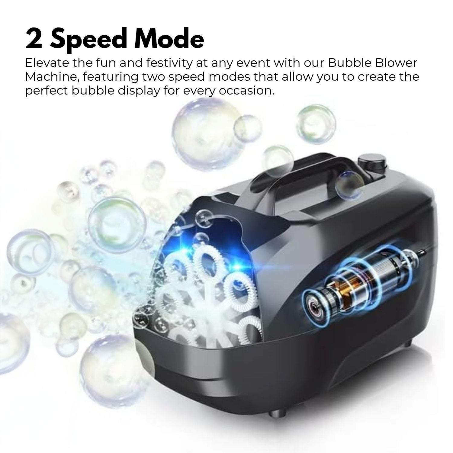 GOMINIMO Automatic Bubble Blower Machine for Kids (Black) GO-ABBM-100-JH
