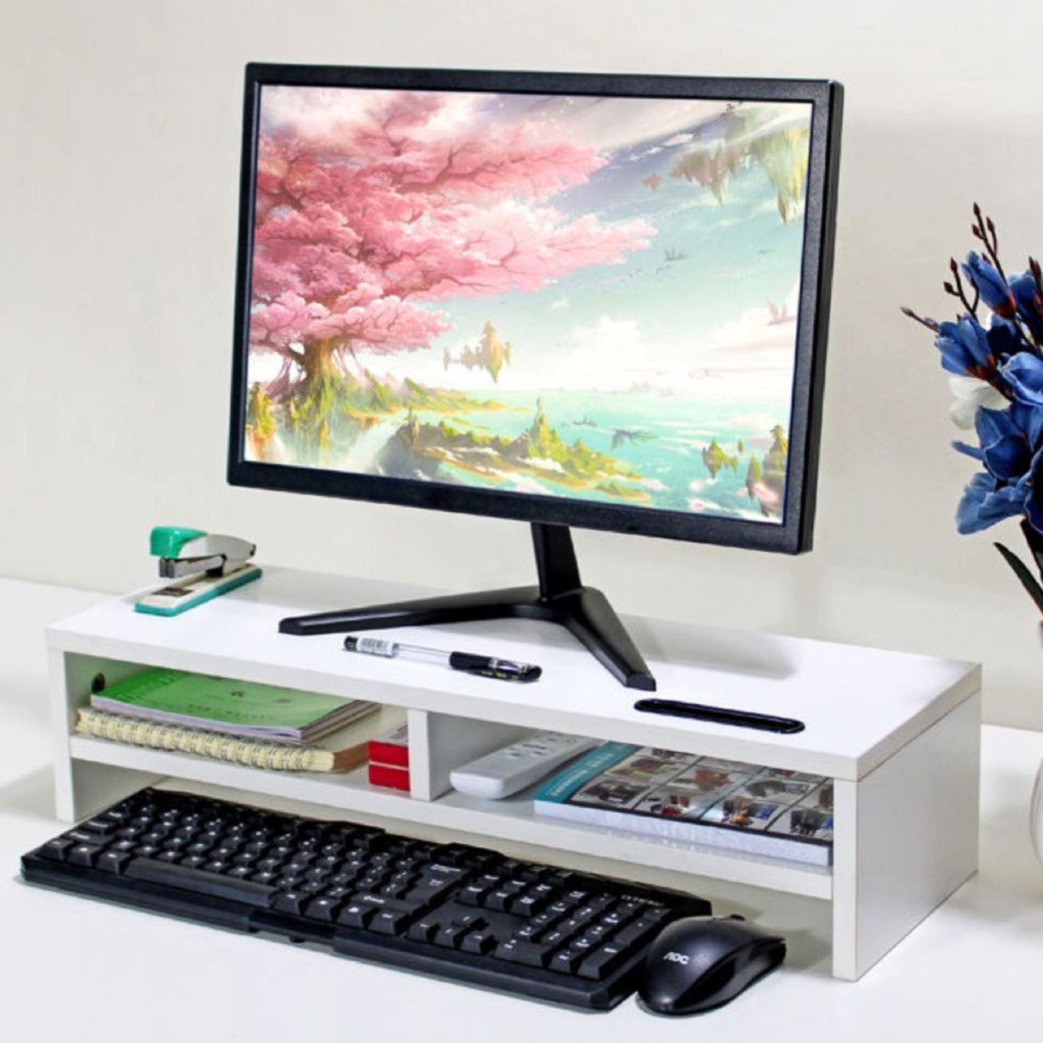 VOCTUS Monitor Stand with 2 Storage