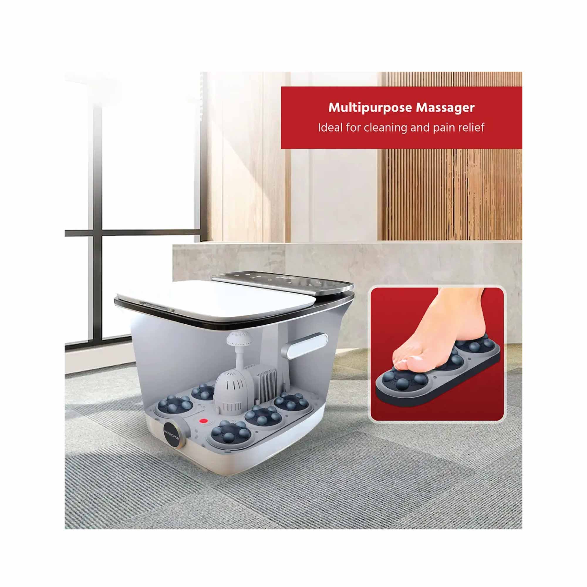 Foot Spa Automatic Water Heating Massager with Remote Control - Pedicure Bath