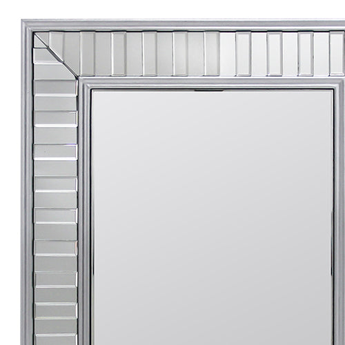 Wall Mirror MDF Silver Mirror Clear Image Rectangular Shape MRR-07