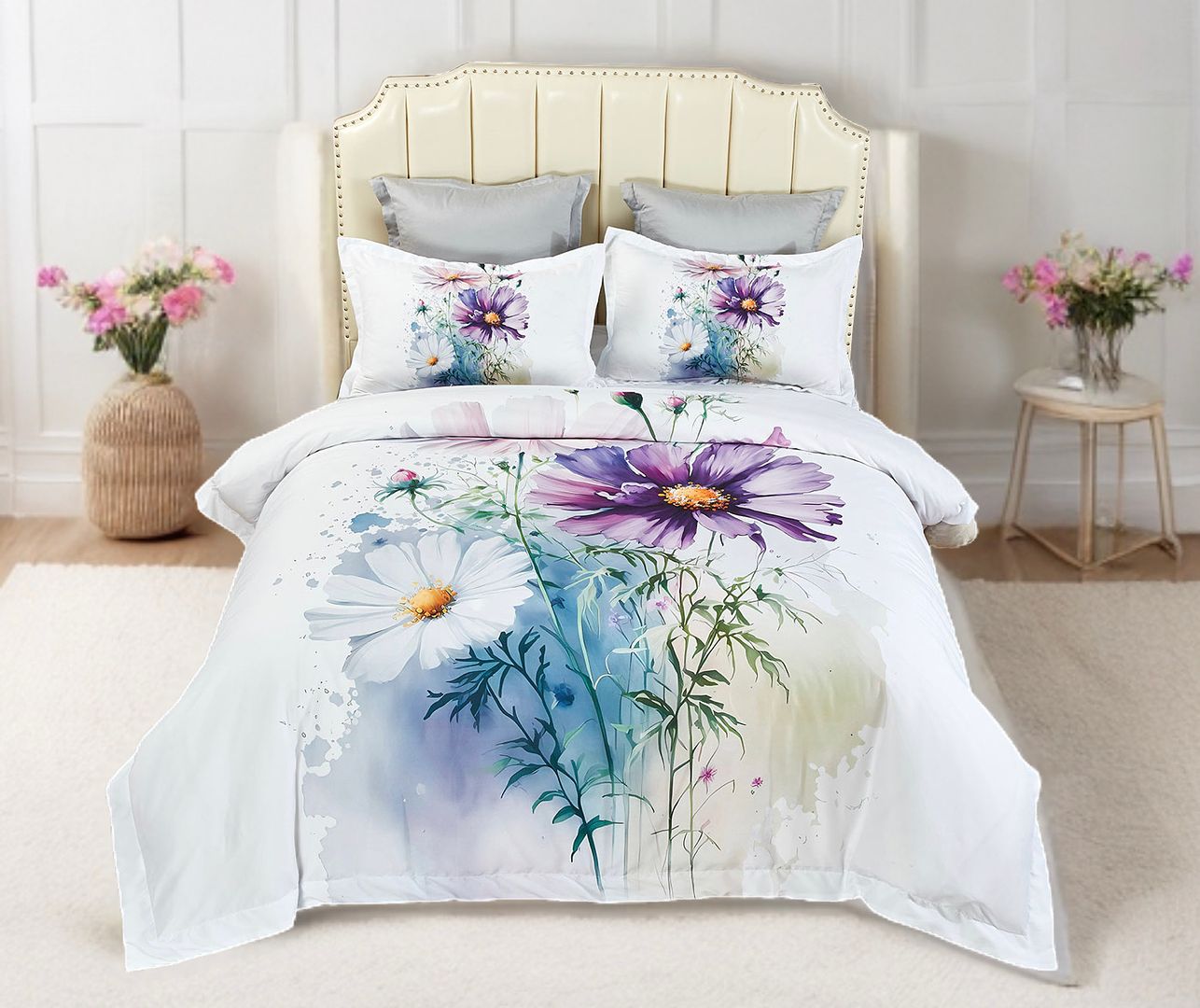 Marrea Floral Quilt Cover Set - Super King Size