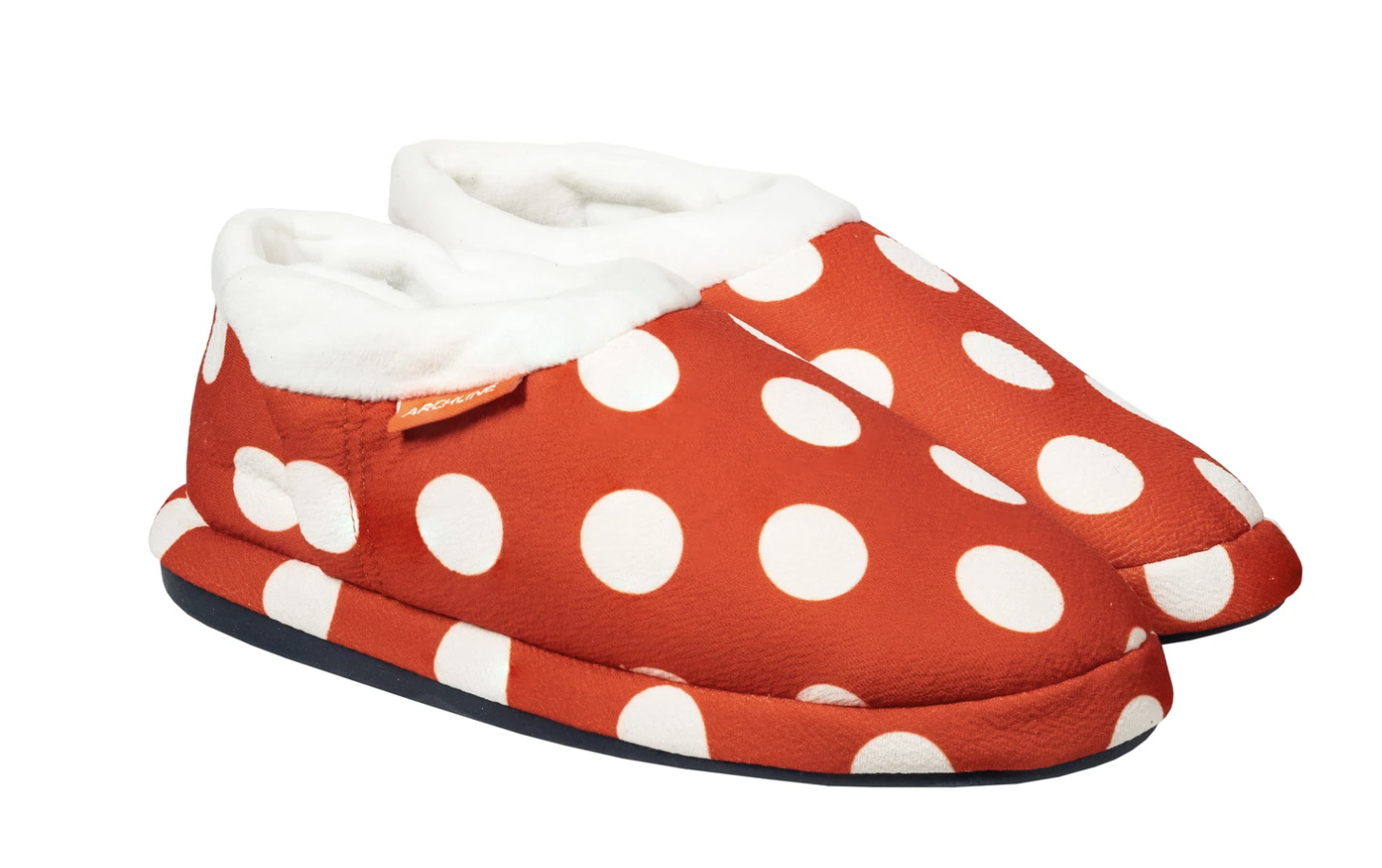 ARCHLINE Orthotic Slippers CLOSED Back Scuffs Moccasins Pain Relief - Red Polka Dots - EUR 36 (Womens 5 US)