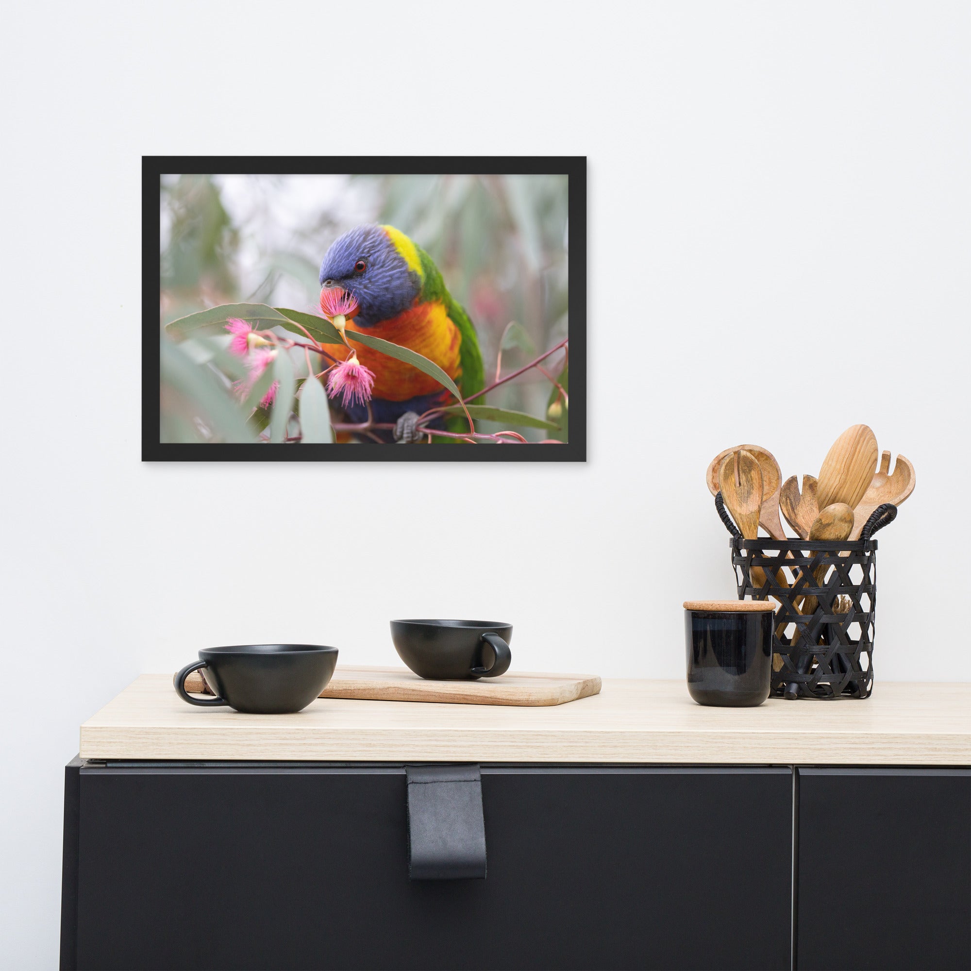 Happy Lorikeet (Gembrook, Victoria) Aussieviewfinder - Framed photo paper poster