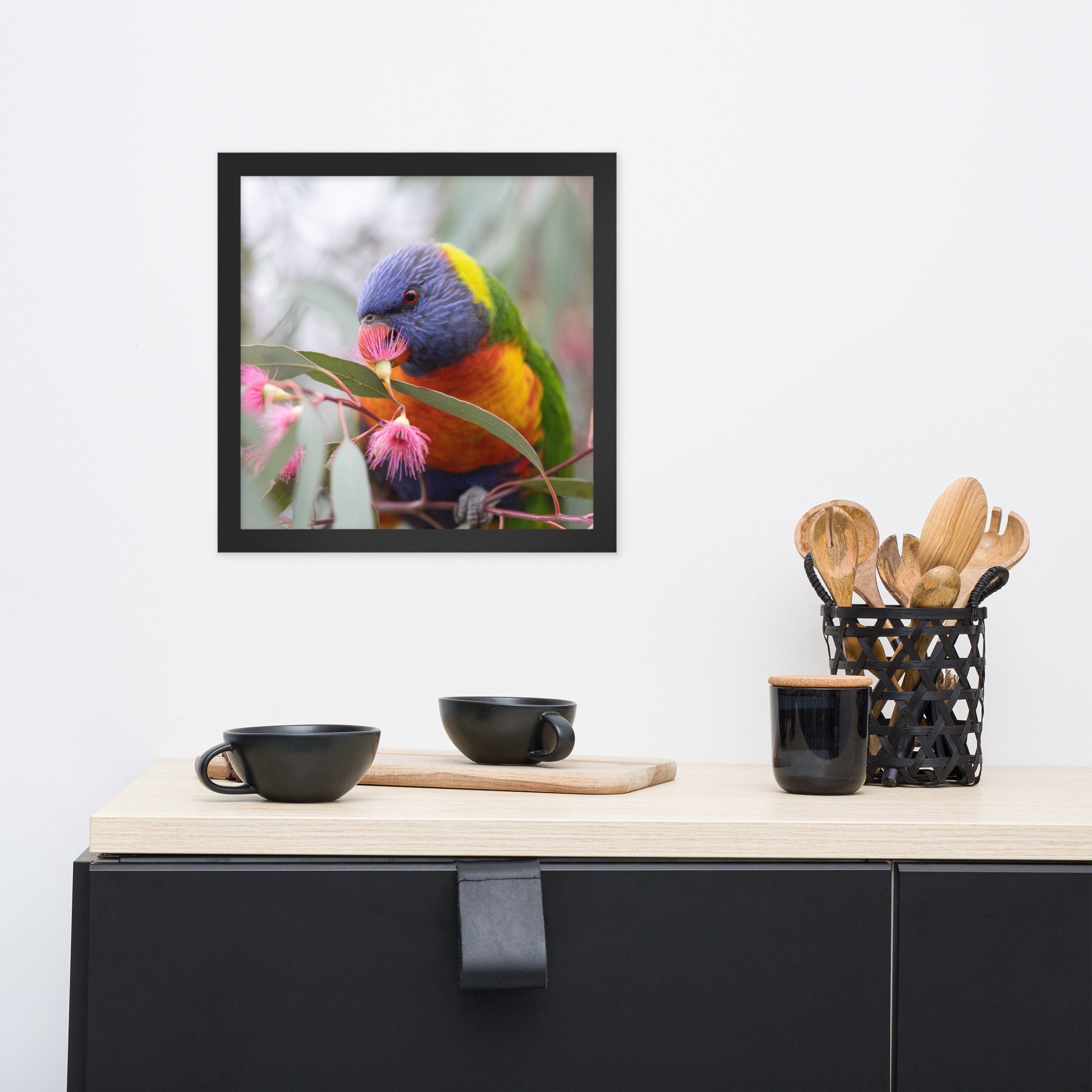 Happy Lorikeet (Gembrook, Victoria) Aussieviewfinder - Framed photo paper poster