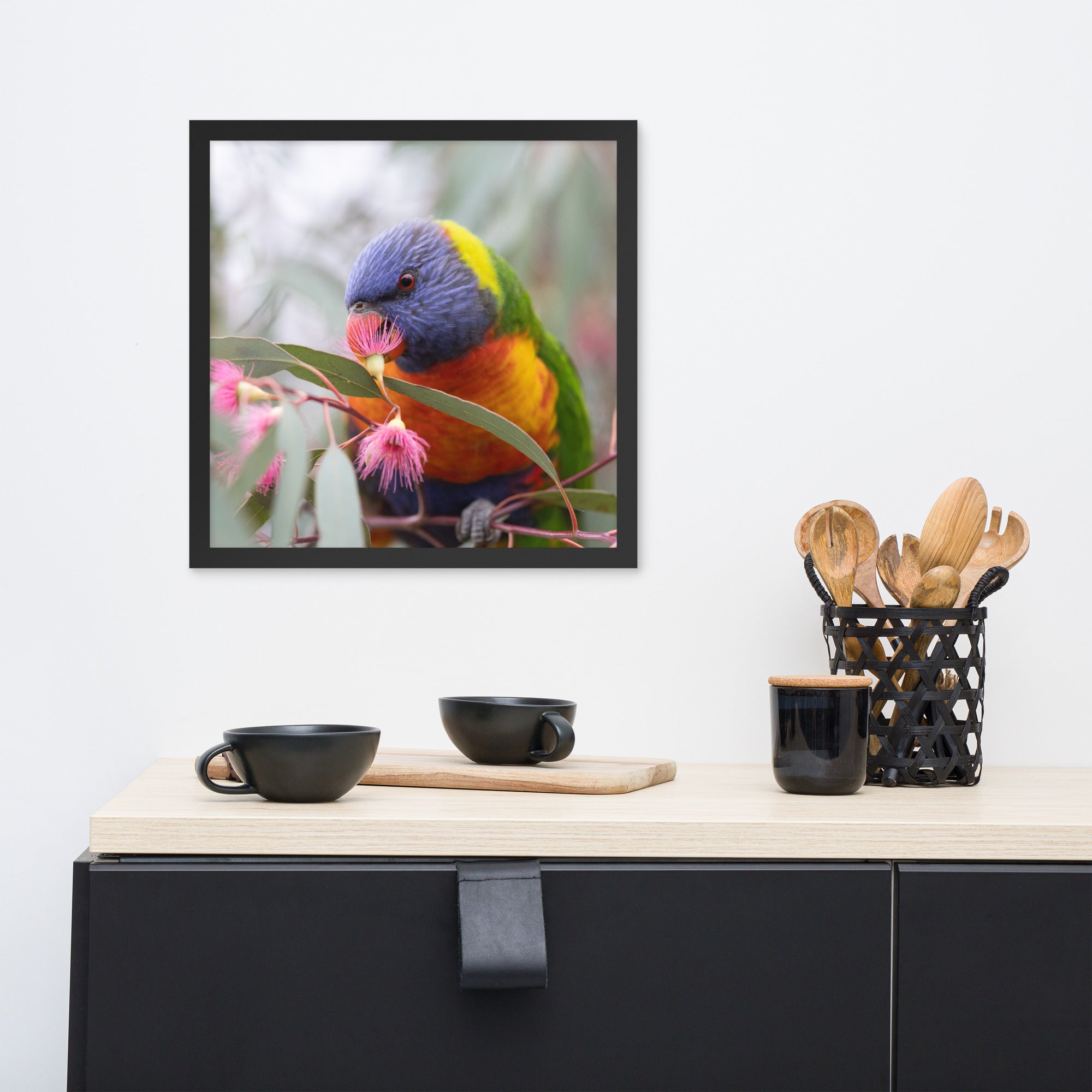 Happy Lorikeet (Gembrook, Victoria) Aussieviewfinder - Framed photo paper poster