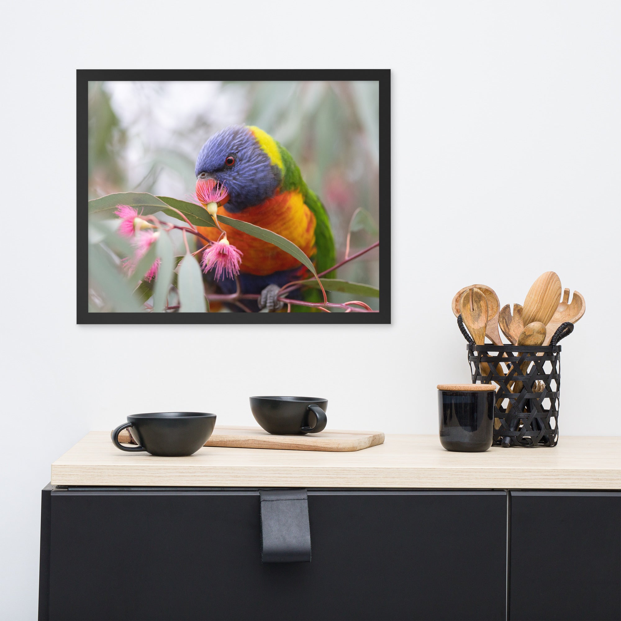 Happy Lorikeet (Gembrook, Victoria) Aussieviewfinder - Framed photo paper poster