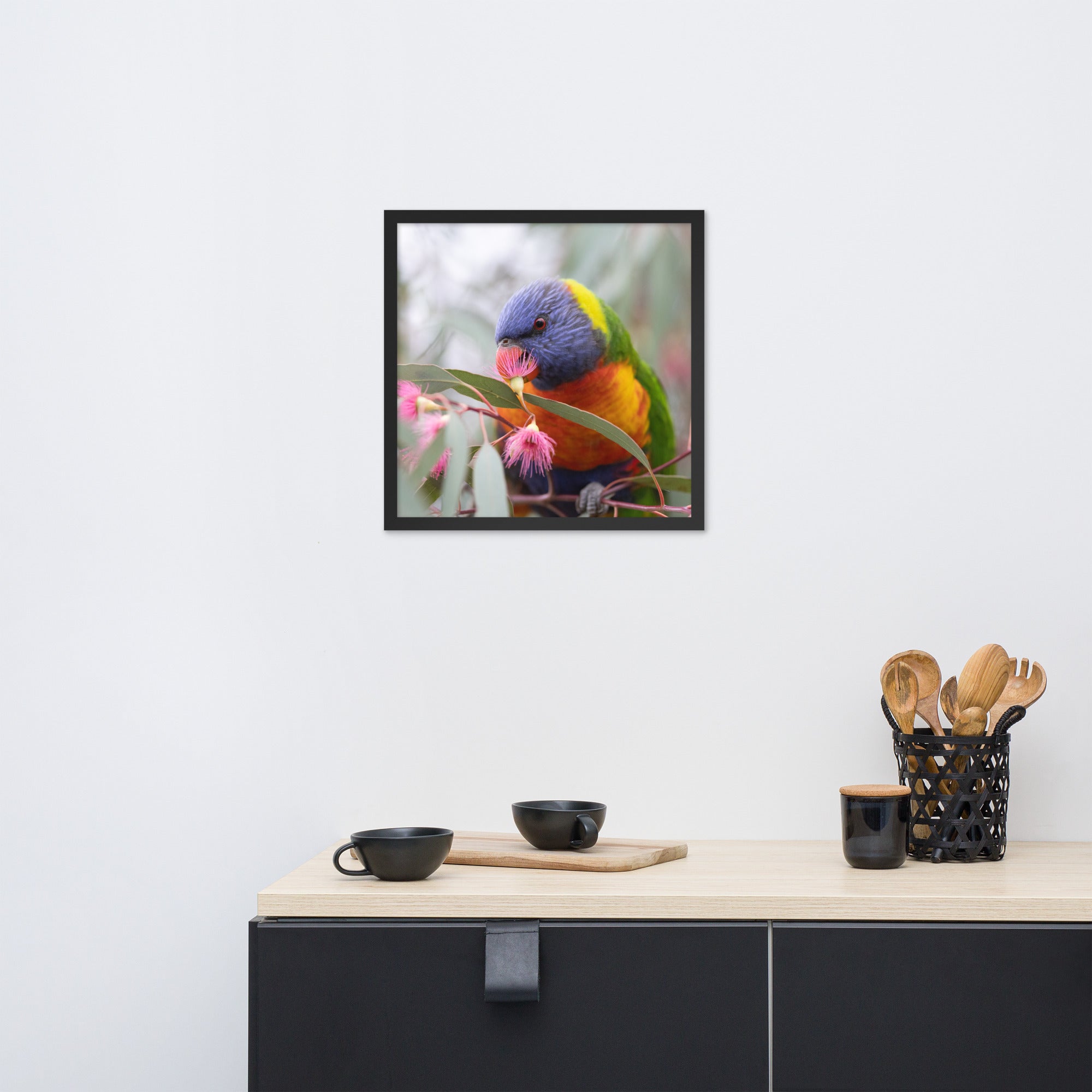 Happy Lorikeet (Gembrook, Victoria) Aussieviewfinder - Framed photo paper poster