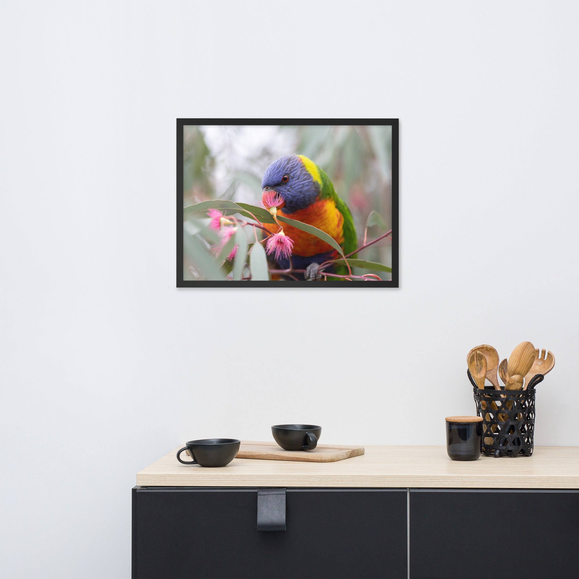 Happy Lorikeet (Gembrook, Victoria) Aussieviewfinder - Framed photo paper poster