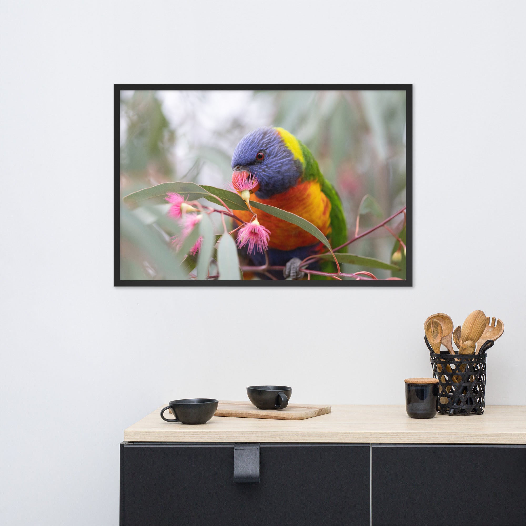 Happy Lorikeet (Gembrook, Victoria) Aussieviewfinder - Framed photo paper poster