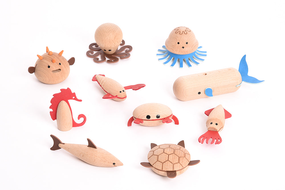 Wooden Sea Creatues - 10pk