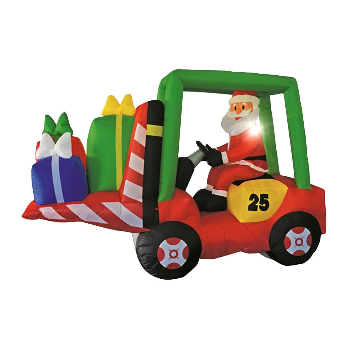 Christmas By Sas 2.4 x 1.8m Santa & Forklift Built-In Blower LED Lighting