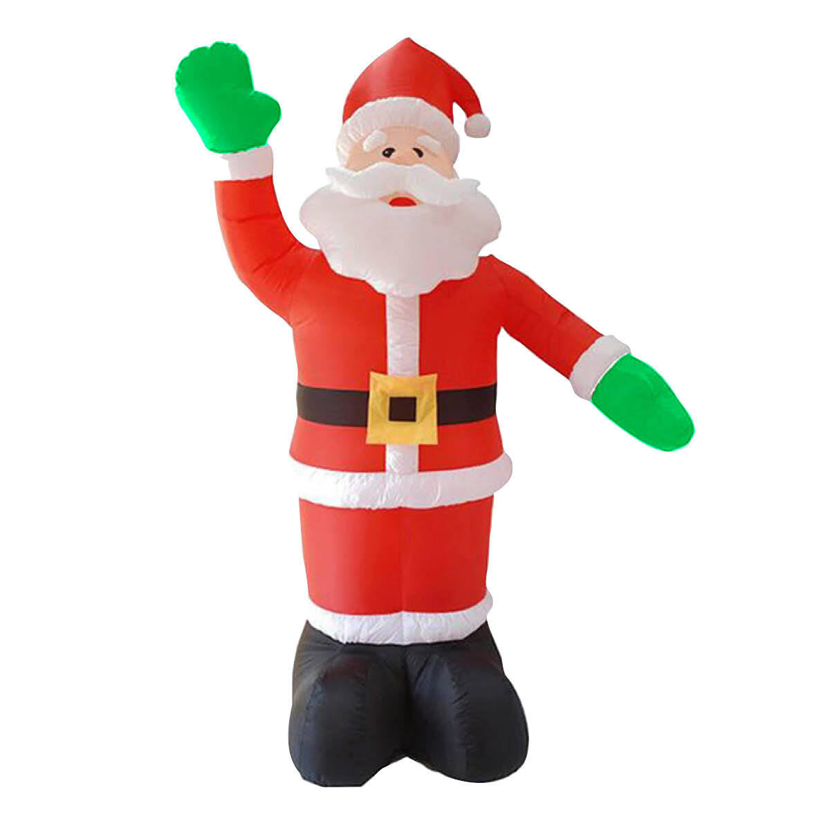 Christmas By Sas 2.4m Waving Santa Self Inflating Bright LED Lighting