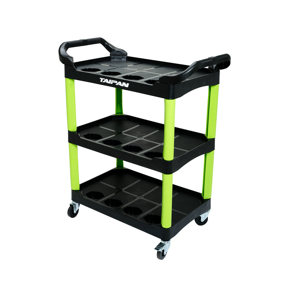 Taipan 3-Tier Work Trolley Handles Swivel Wheels Innovative Design 97 x 68cm