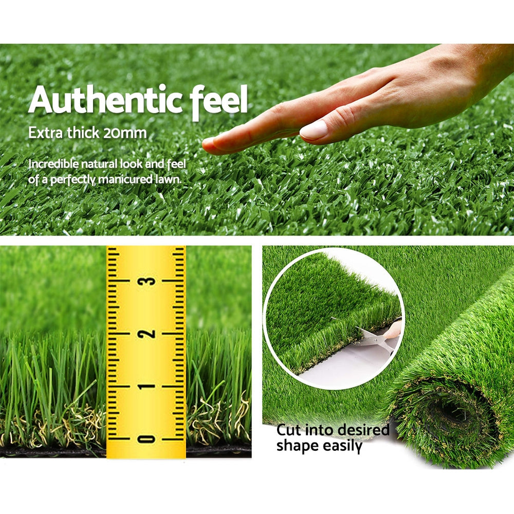 Primeturf Artificial Grass Synthetic Fake Lawn 2mx5m Turf Plastic Plant 30mm