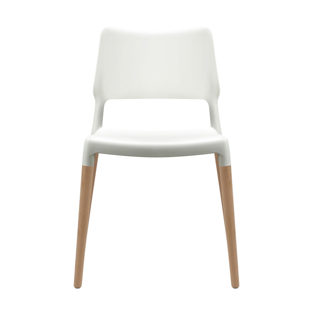 Artiss Set of 4 Wooden Stackable Dining Chairs - White