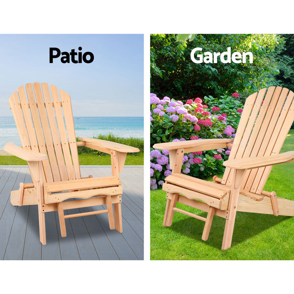 Gardeon 3 Piece Outdoor Beach Chair and Table Set