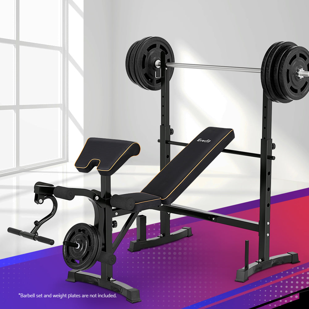 Everfit 10 In 1 Weight Bench Adjustable Home Gym Station Bench Press 330KG