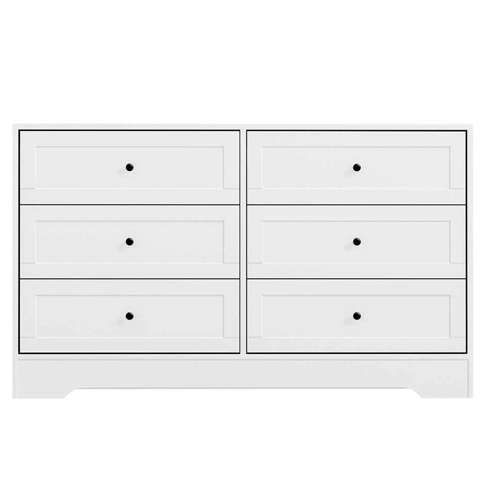 Artiss 6 Chest of Drawers Cabinet Dresser Table Tallboy Storage Bedroom White