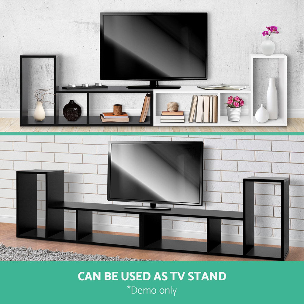 Artiss DIY L Shaped Display Shelf - Black