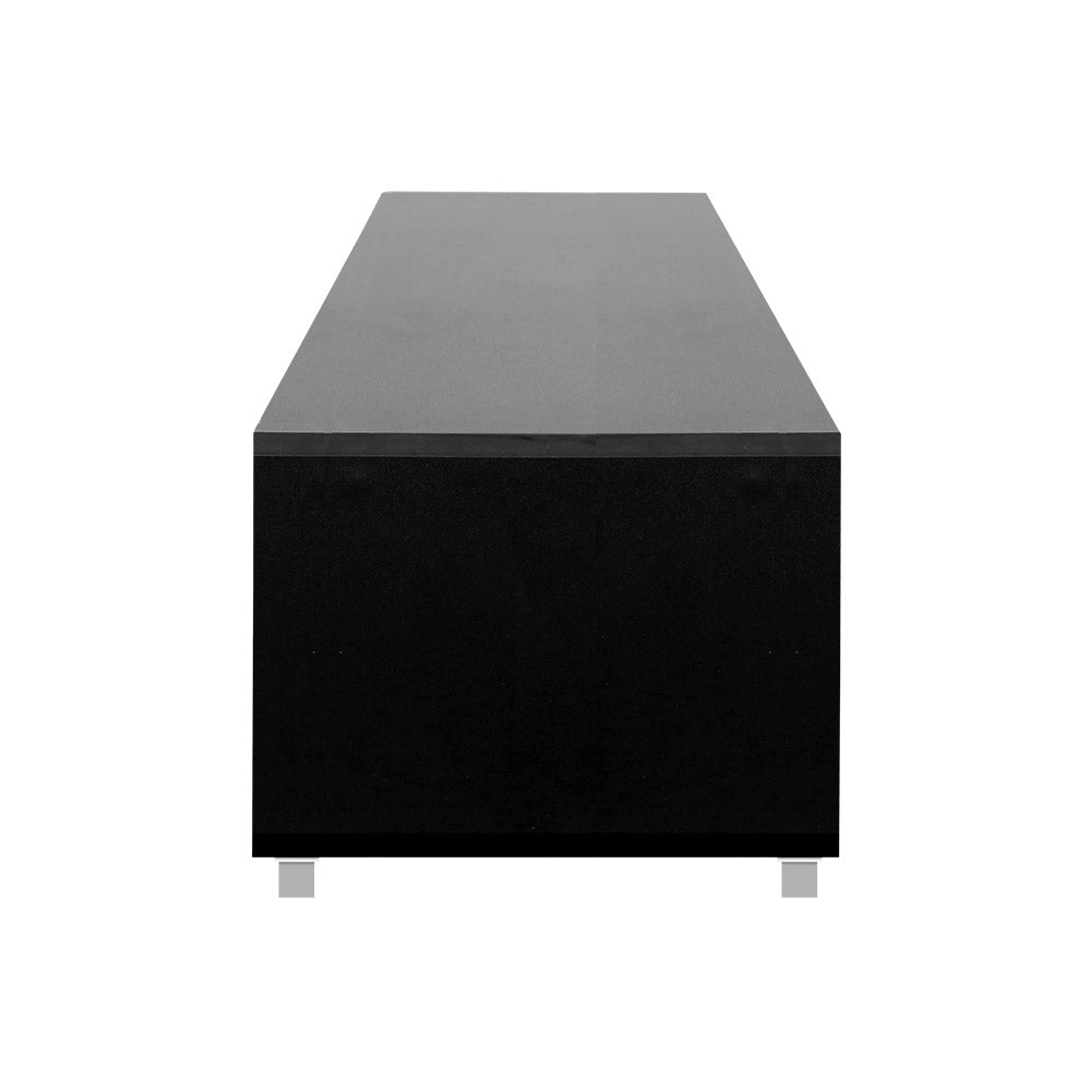 Artiss Entertainment Unit with Cabinets - Black