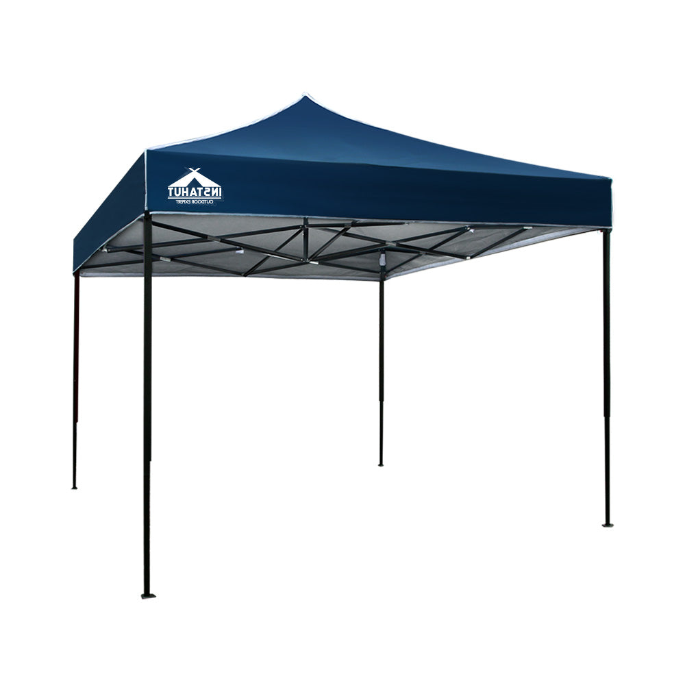 Instahut Gazebo Pop Up Marquee 3x3 Outdoor Wedding Base Pod Kit Navy