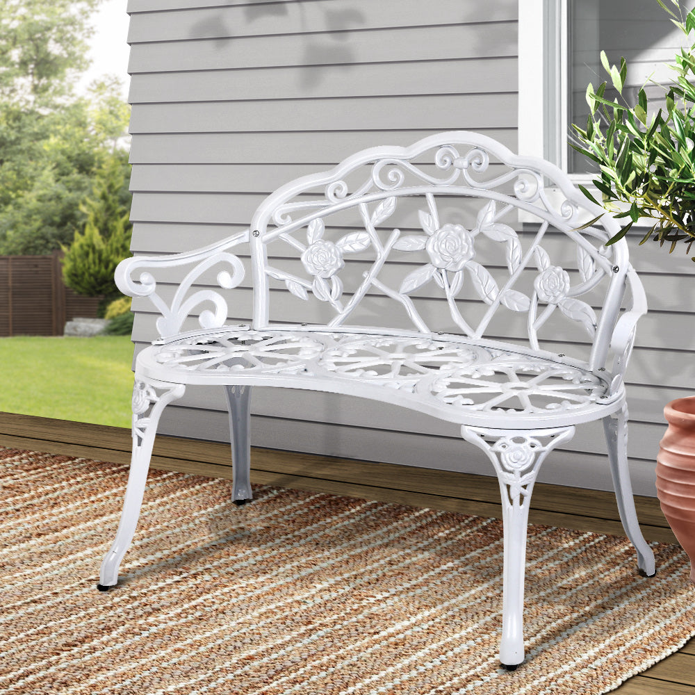 Gardeon Victorian Garden Bench White