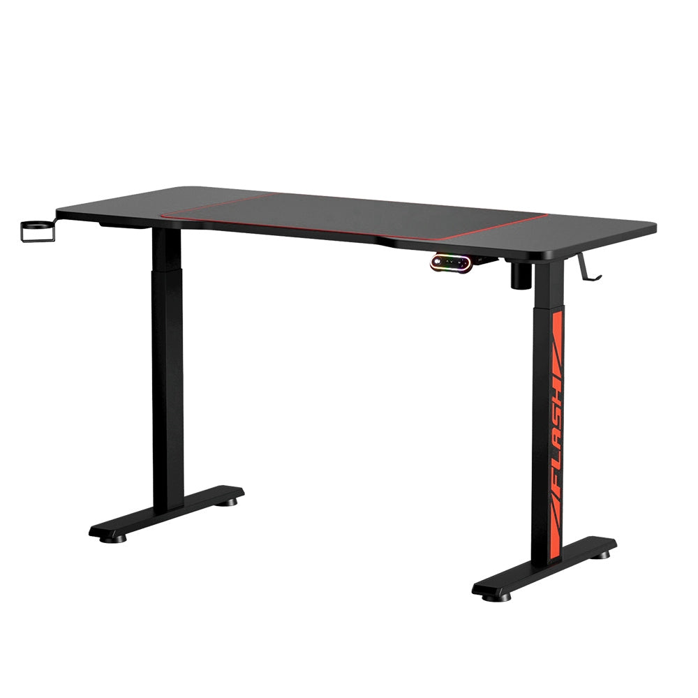 Artiss Electric Standing Desk Gaming Desks Sit Stand Table RGB Light Home Office