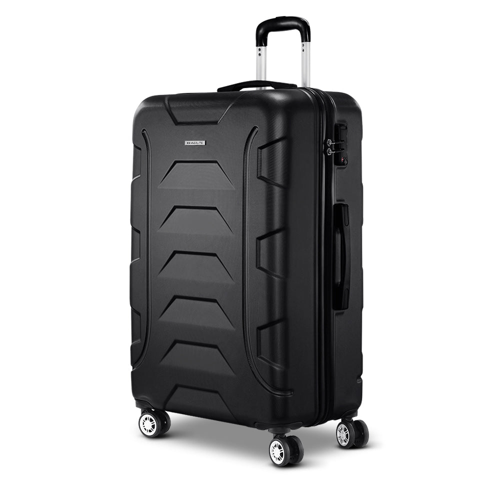 Wanderlite 28" Luggage Suitcase Travel Hardcase Trolley Hard Case Black