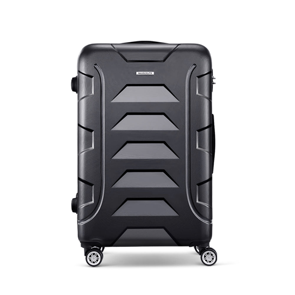 Wanderlite 28" Luggage Suitcase Travel Hardcase Trolley Hard Case Black