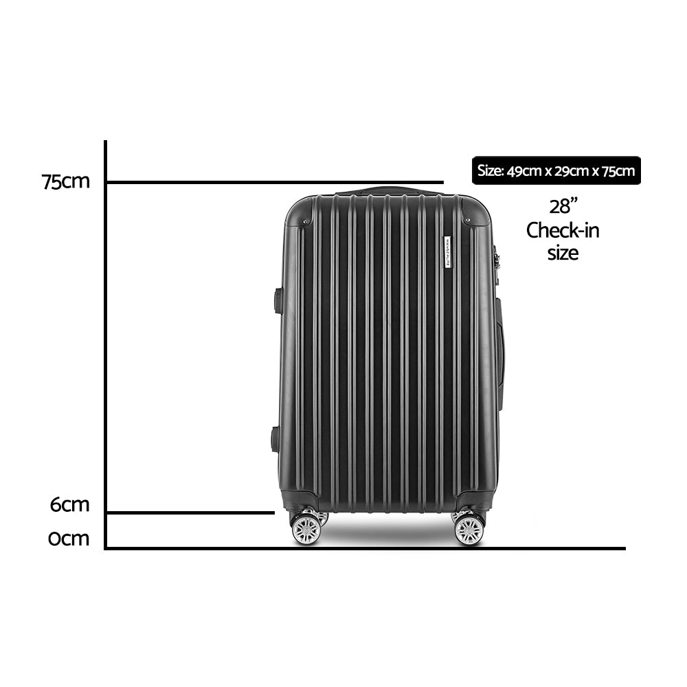 Wanderlite 28" Luggage Suitcase Hardcase Carry On Trolley Set Travel