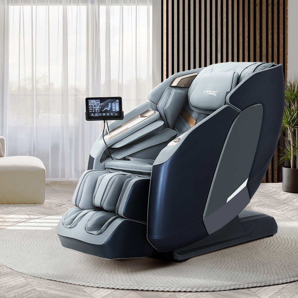 Livemor Electric Massage Chair 4D 2 Roller Recliner Zero Gravity Home Massager