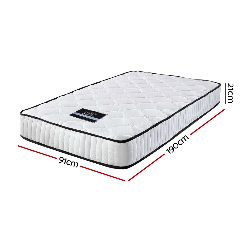 Giselle Bedding Peyton Pocket Spring Mattress 21cm Thick Single