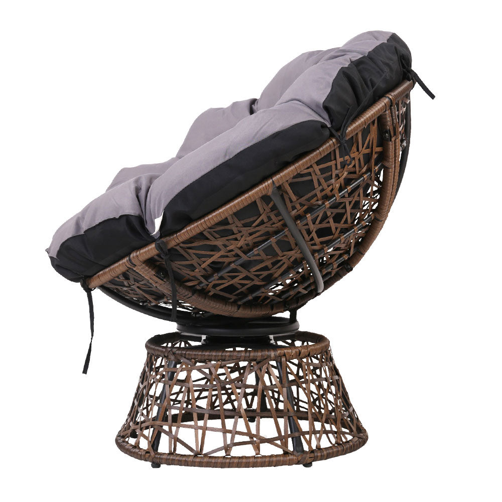 Gardeon Outdoor Lounge Setting Furniture Papasan Chair Table Wicker Patio Sofa