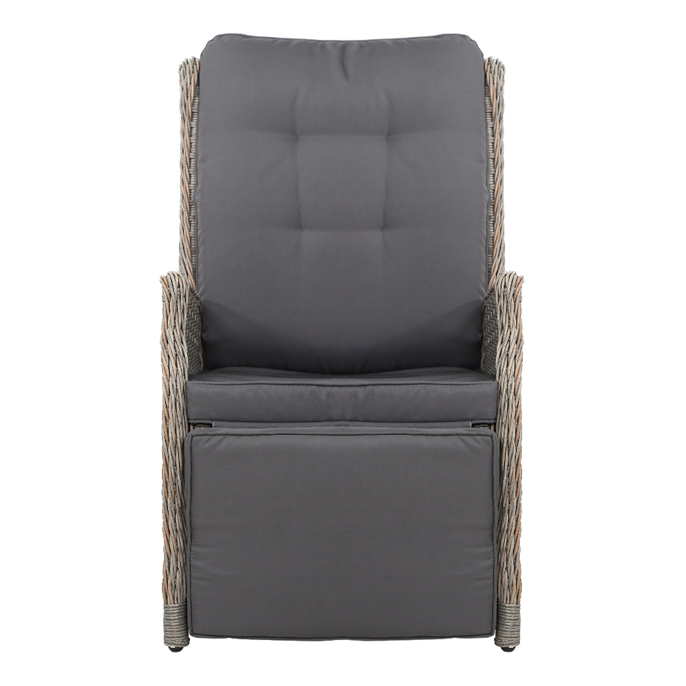 Gardeon Sun lounge Setting Recliner Chair Outdoor Furniture Patio Wicker Sofa