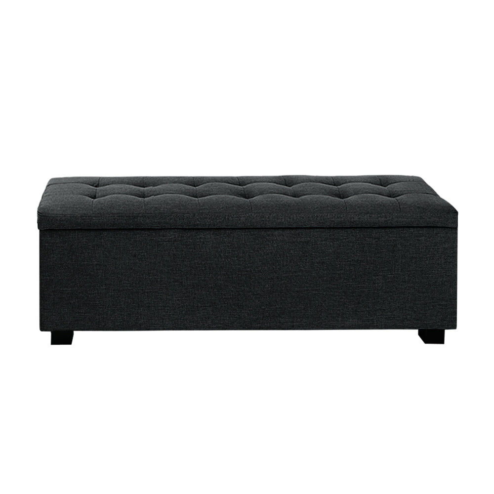 Premium Storage Ottoman - Charcoal