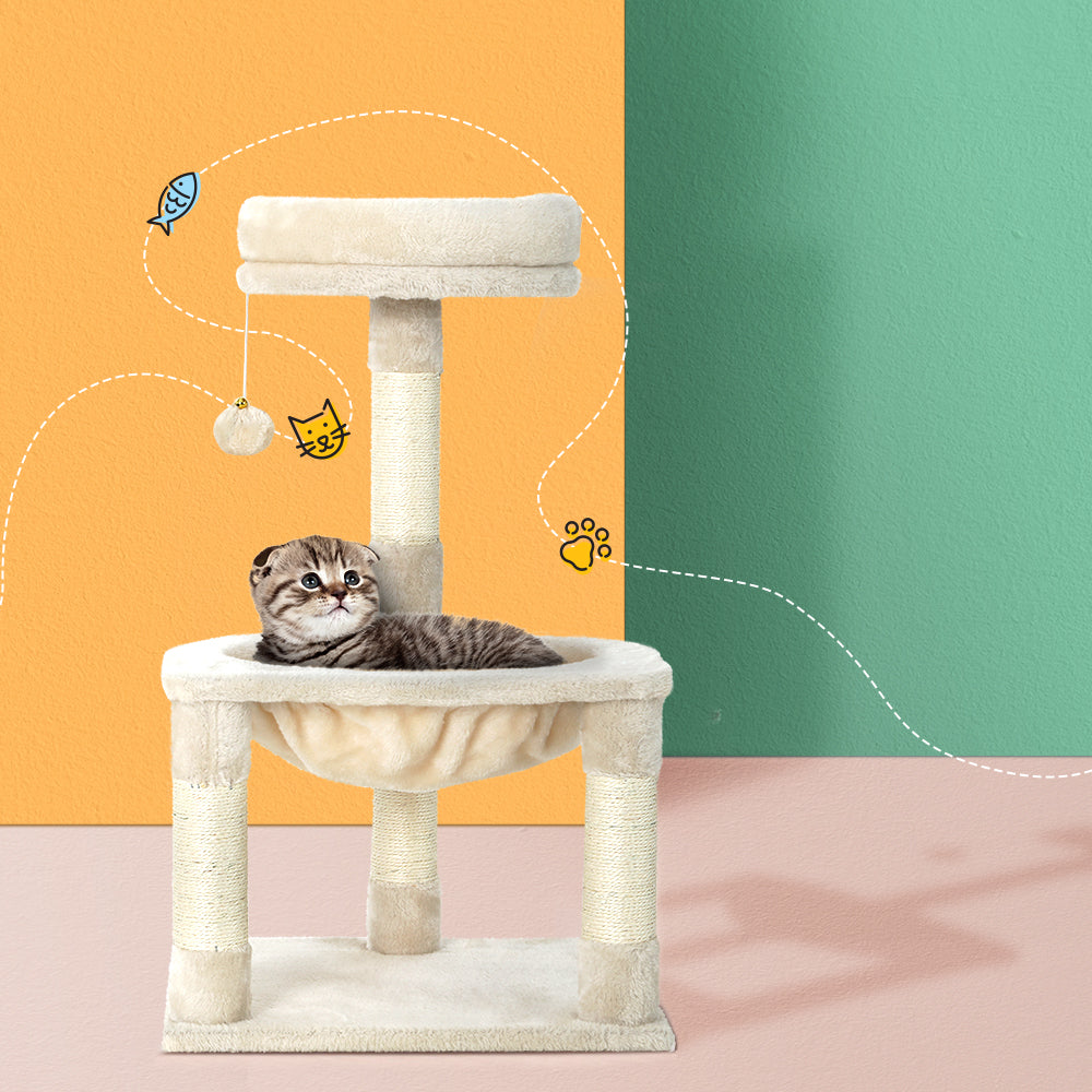 i.Pet Cat Tree Tower Scratching Post Scratcher Wood Condo Toys House Bed 69cm