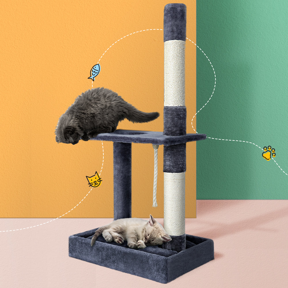 i.Pet Cat Tree Scratching Post Scratcher Tower Condo House Grey 102cm