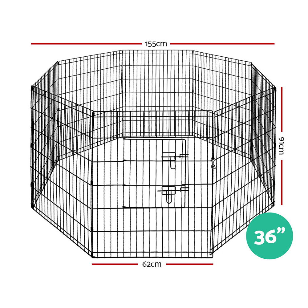 i.Pet Pet Dog Playpen 36" 8 Panel Puppy Exercise Cage Enclosure Fence