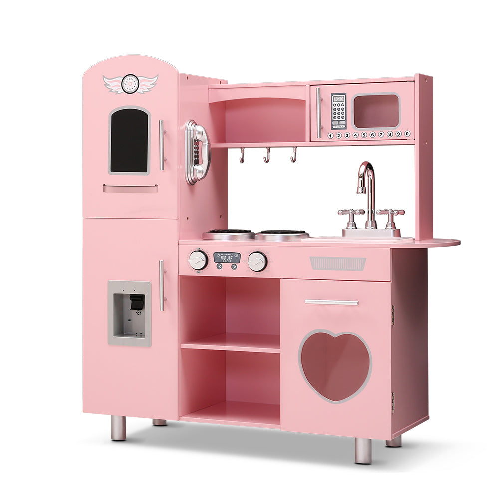 Keezi Kids Kitchen Set Pretend Pink