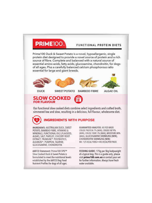 Prime100 - SPD Slow Cooked Duck & Sweet Potato - TRAY OF 12