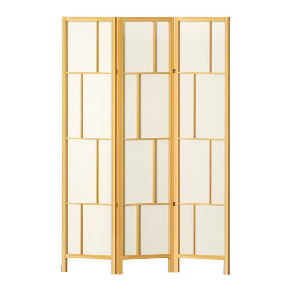 Artiss Ashton Room Divider Screen Privacy Wood Dividers Stand 3 Panel Natural