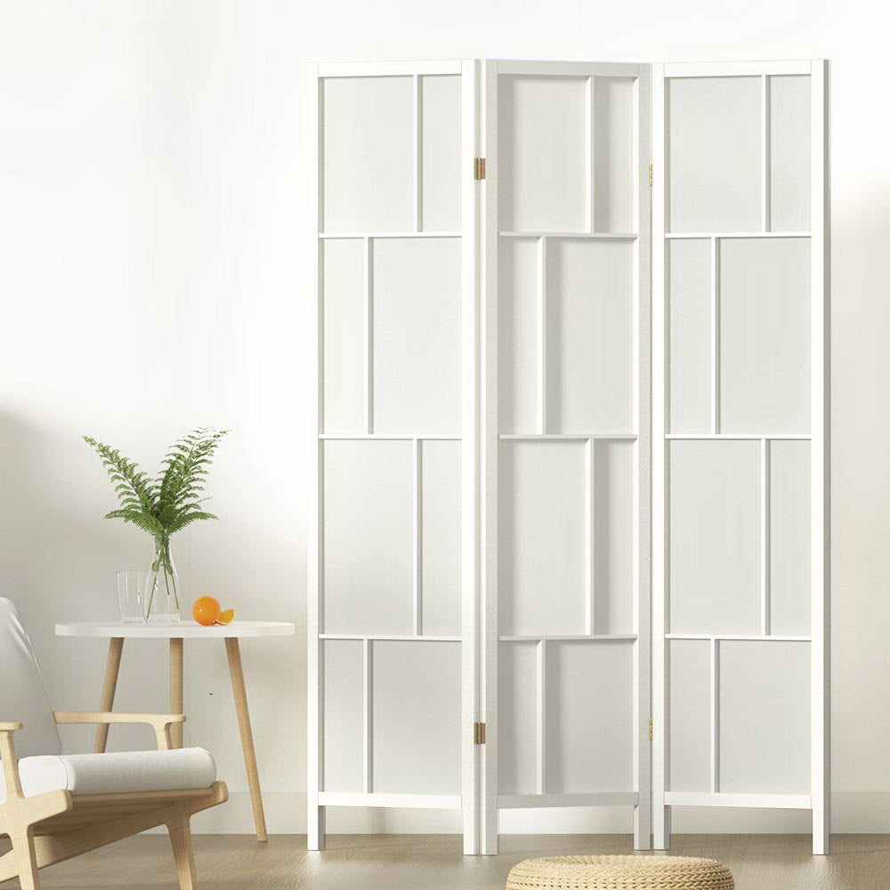 Artiss Ashton Room Divider Screen Privacy Wood Dividers Stand 3 Panel White