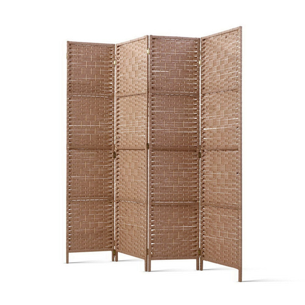 Artiss 4 Panel Room Divider Screen Privacy Timber Foldable Dividers Stand Natural